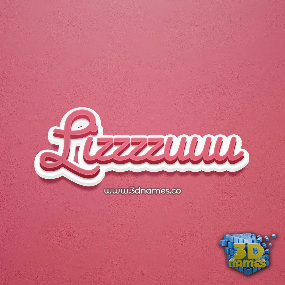 lizzzzuuu in Red Scribble style - 3D name wallpaper