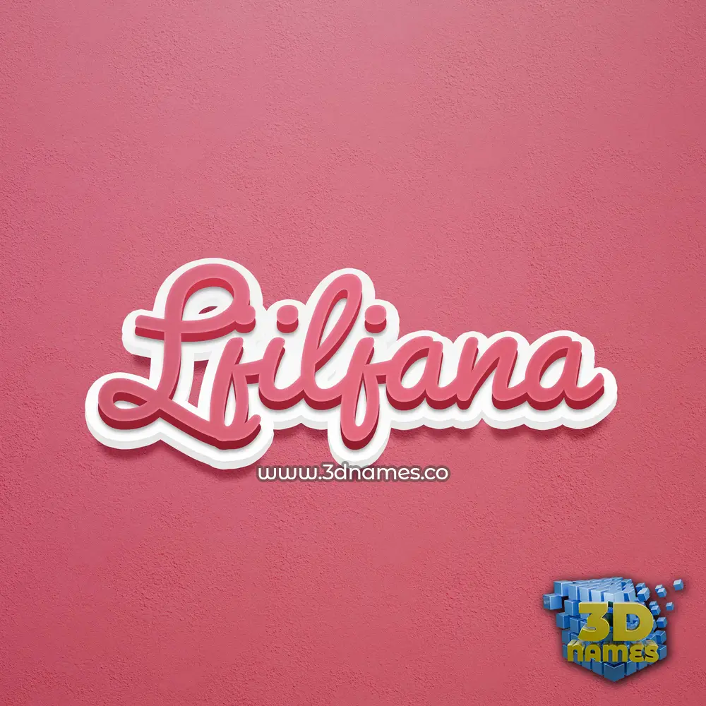 ljiljana in Red Scribble style - 3D name wallpaper