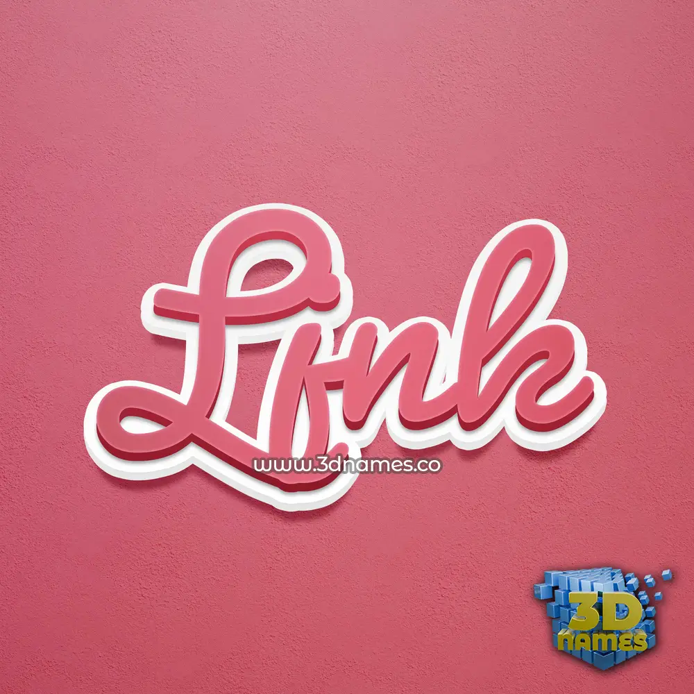 ljnk in Red Scribble style - 3D name wallpaper