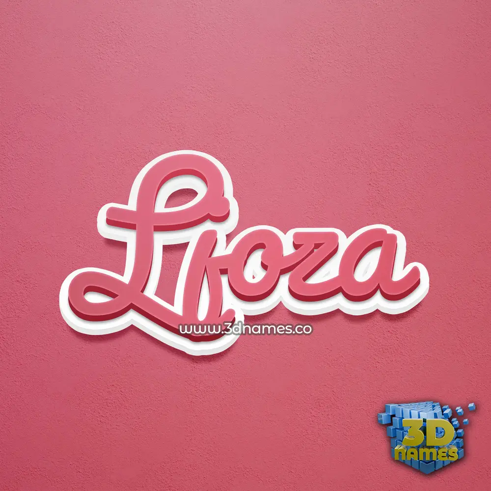ljoza in Red Scribble style - 3D name wallpaper