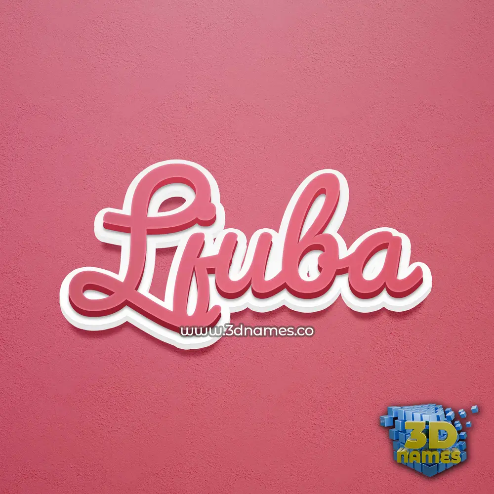 ljuba in Red Scribble style - 3D name wallpaper