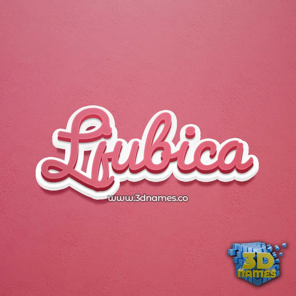 ljubica in Red Scribble style - 3D name wallpaper