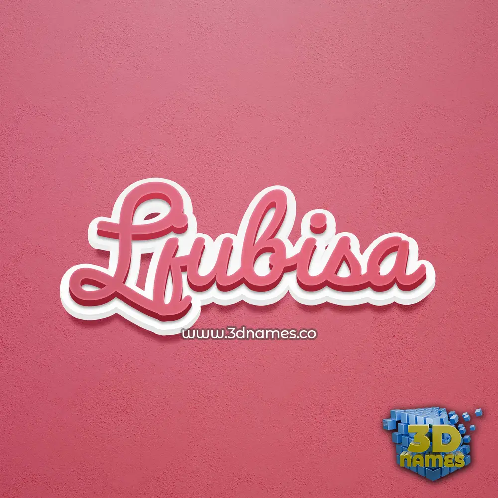 ljubisa in Red Scribble style - 3D name wallpaper