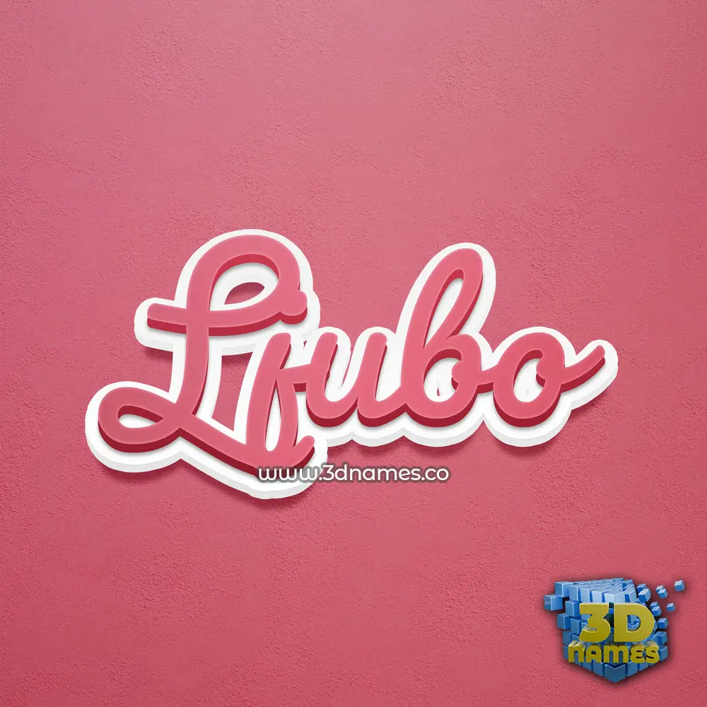 ljubo in Red Scribble style - 3D name wallpaper