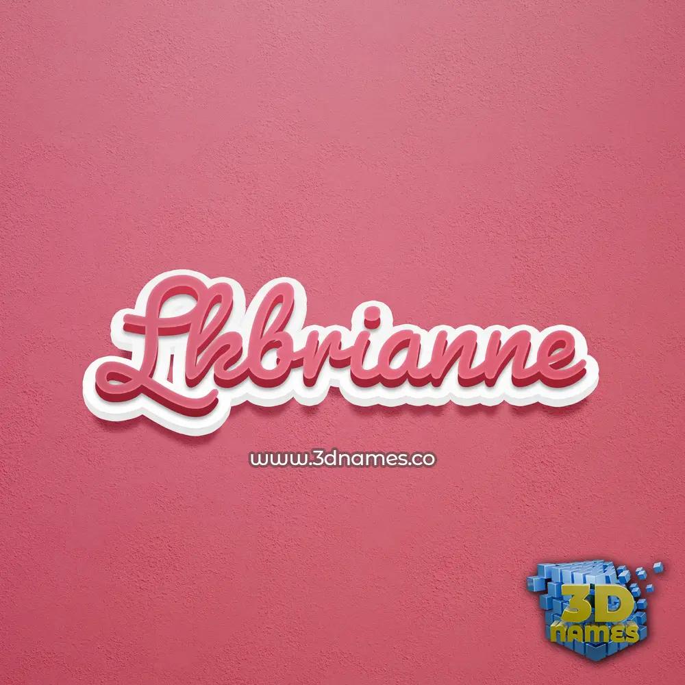 lkbrianne in Red Scribble style - 3D name wallpaper