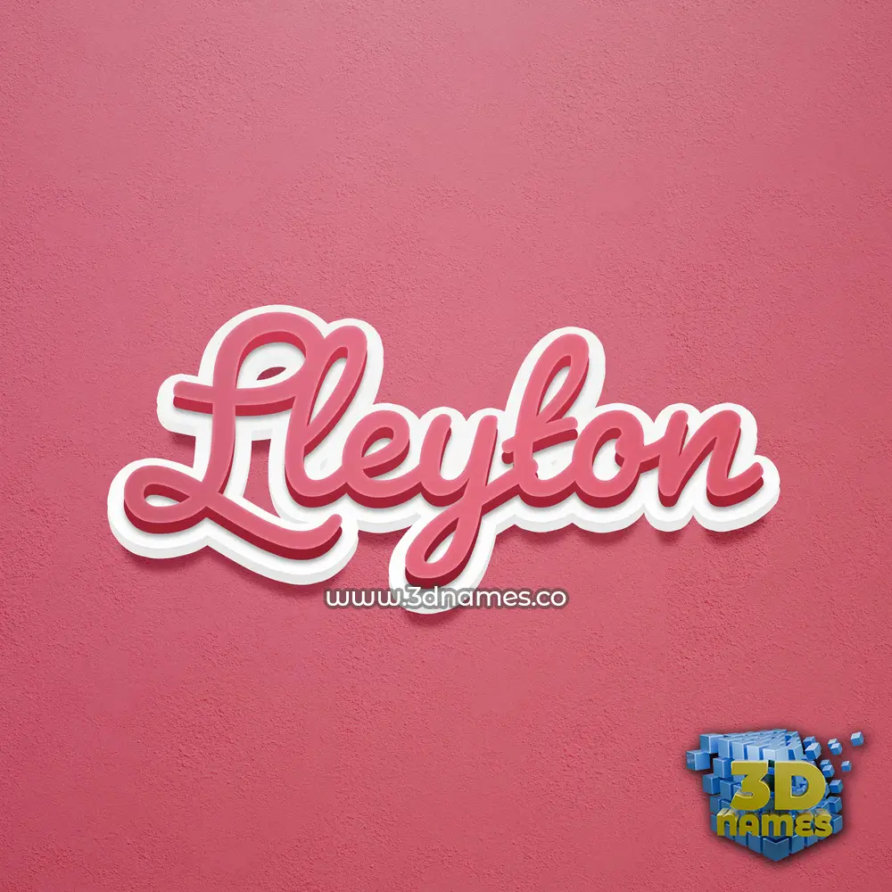 lleyton in Red Scribble style - 3D name wallpaper