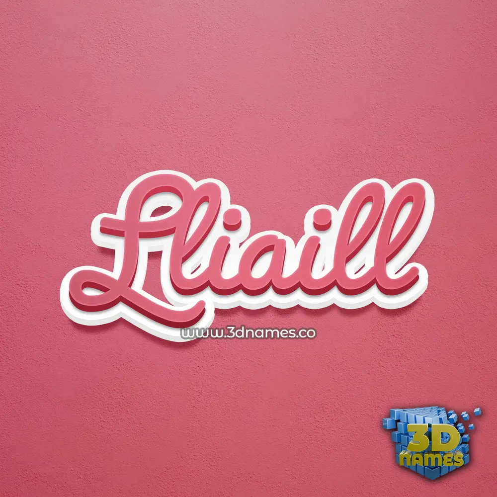 lliaill in Red Scribble style - 3D name wallpaper