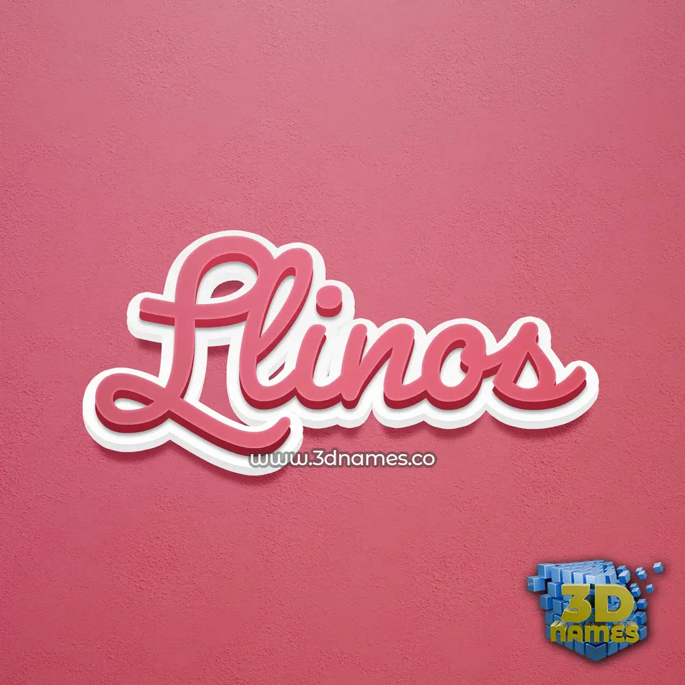 llinos in Red Scribble style - 3D name wallpaper