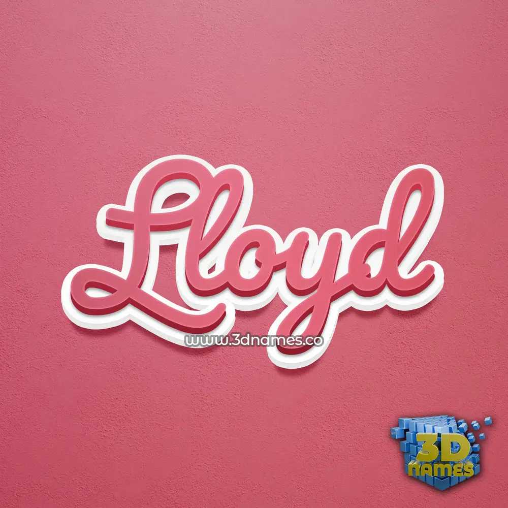 lloyd in Red Scribble style - 3D name wallpaper