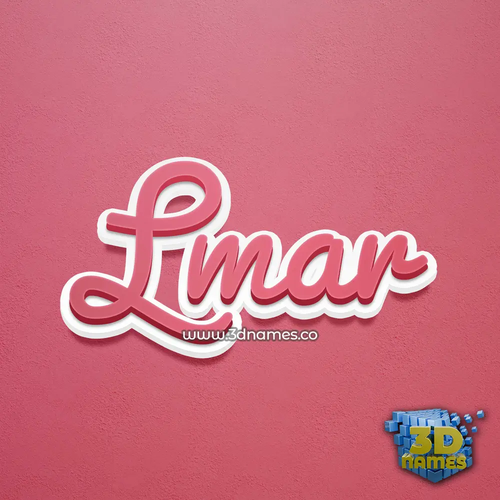 lmar in Red Scribble style - 3D name wallpaper