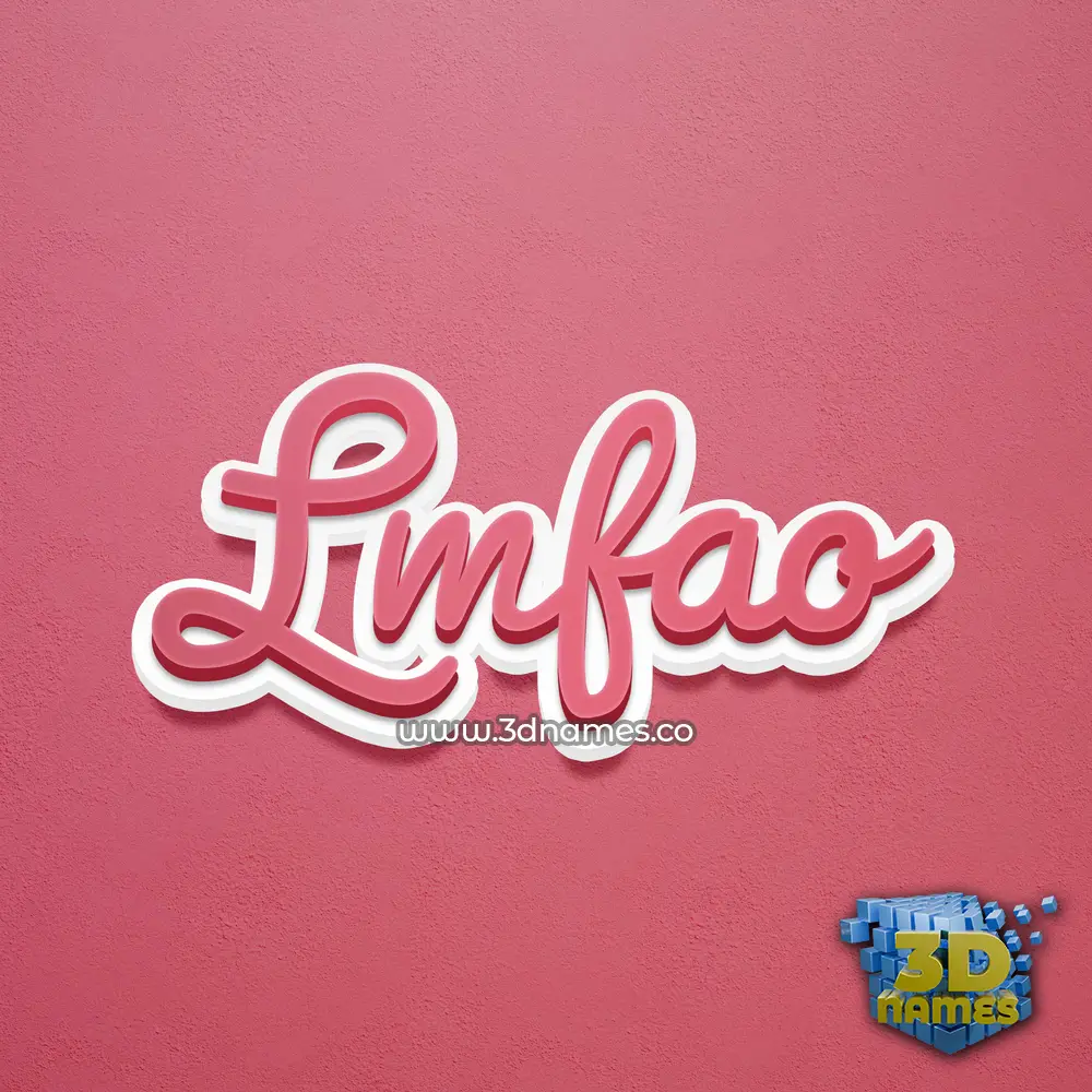 lmfao in Red Scribble style - 3D name wallpaper