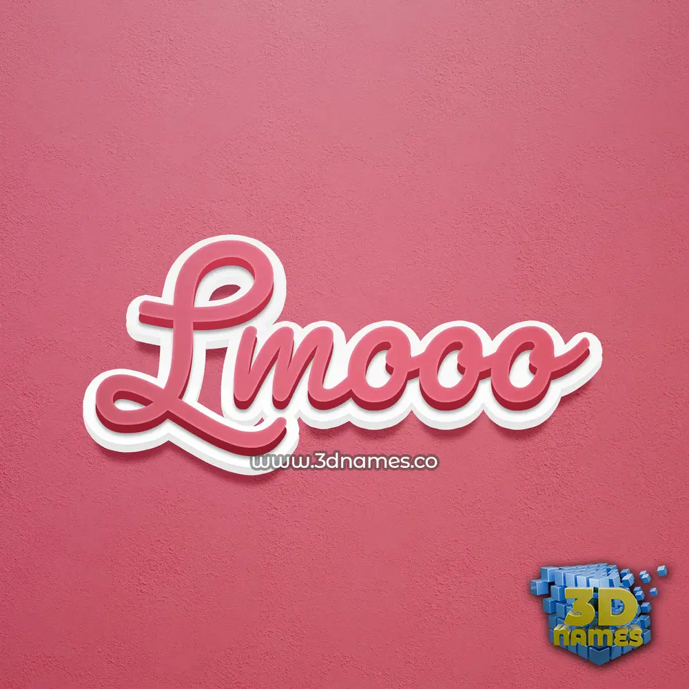 lmooo in Red Scribble style - 3D name wallpaper