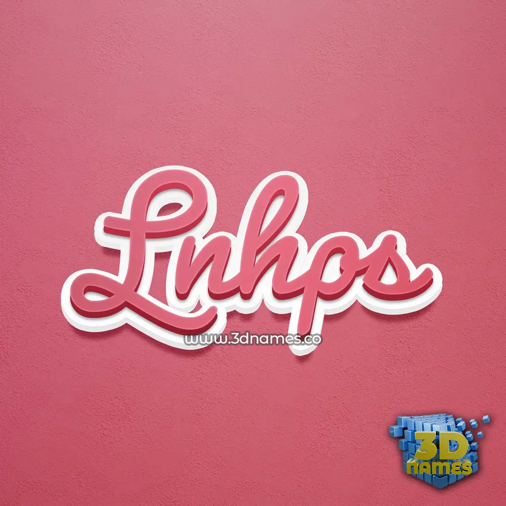 lnhps in Red Scribble style - 3D name wallpaper