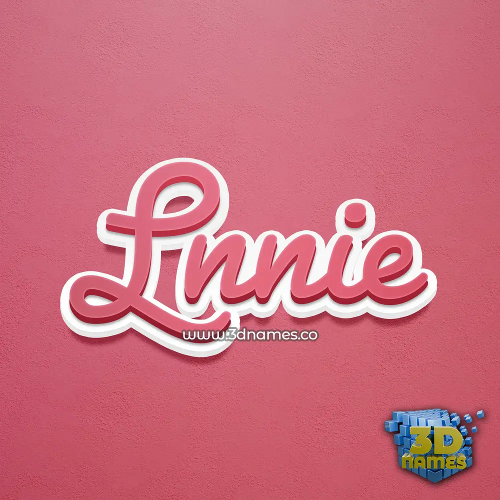 lnnie in Red Scribble style - 3D name wallpaper