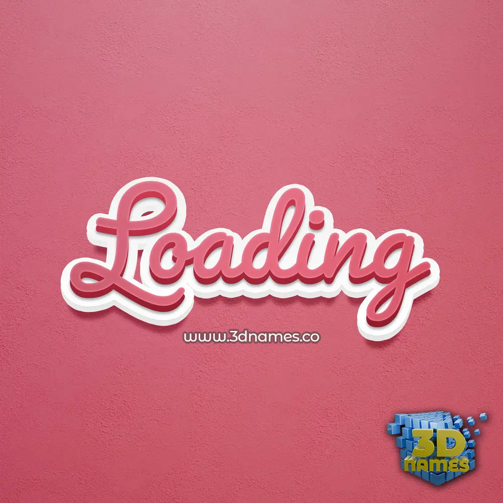 loading in Red Scribble style - 3D name wallpaper