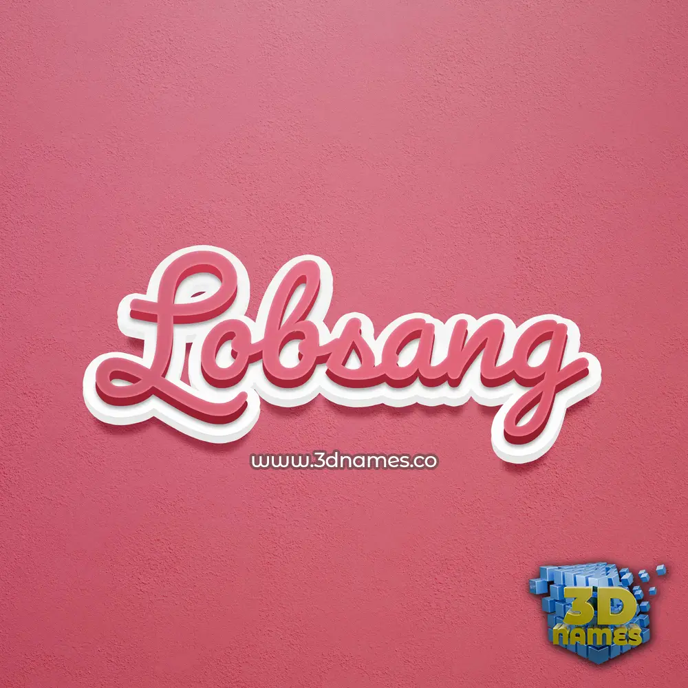 lobsang in Red Scribble style - 3D name wallpaper