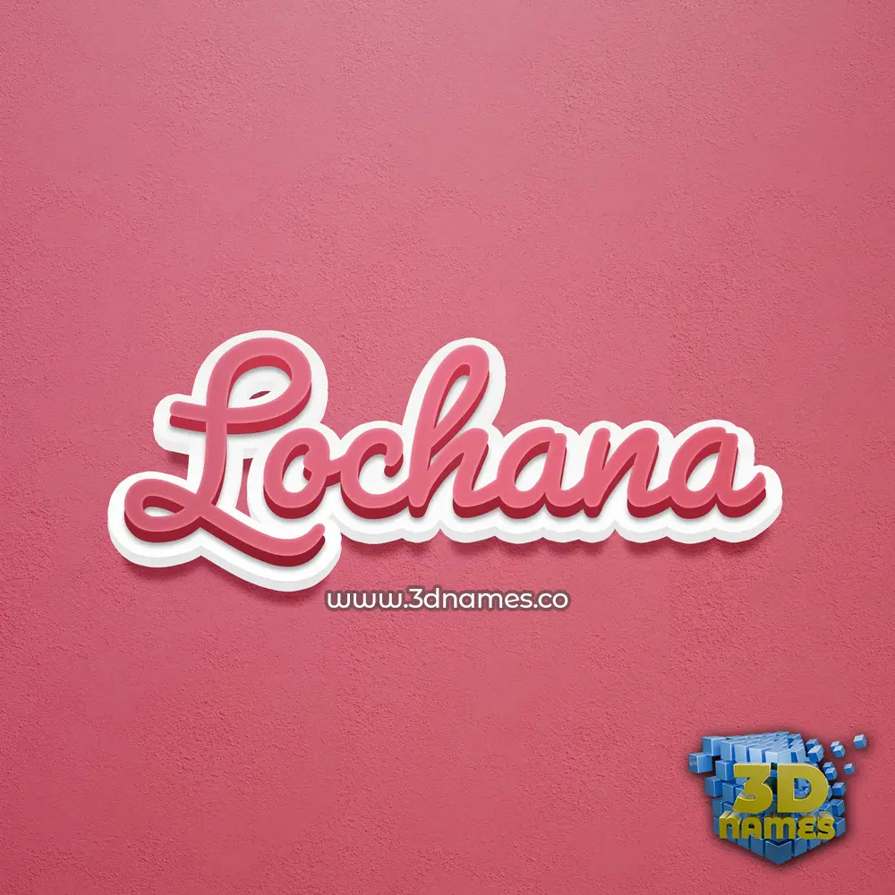 lochana in Red Scribble style - 3D name wallpaper
