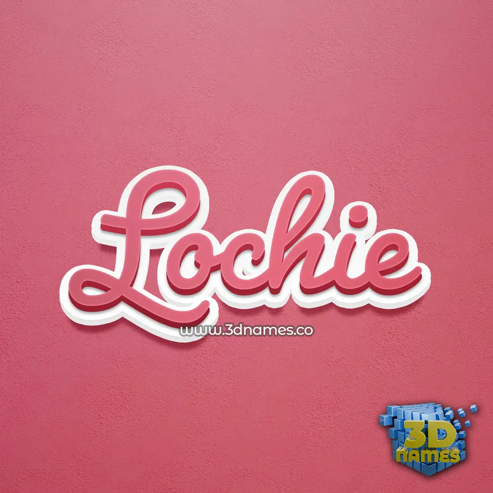lochie in Red Scribble style - 3D name wallpaper