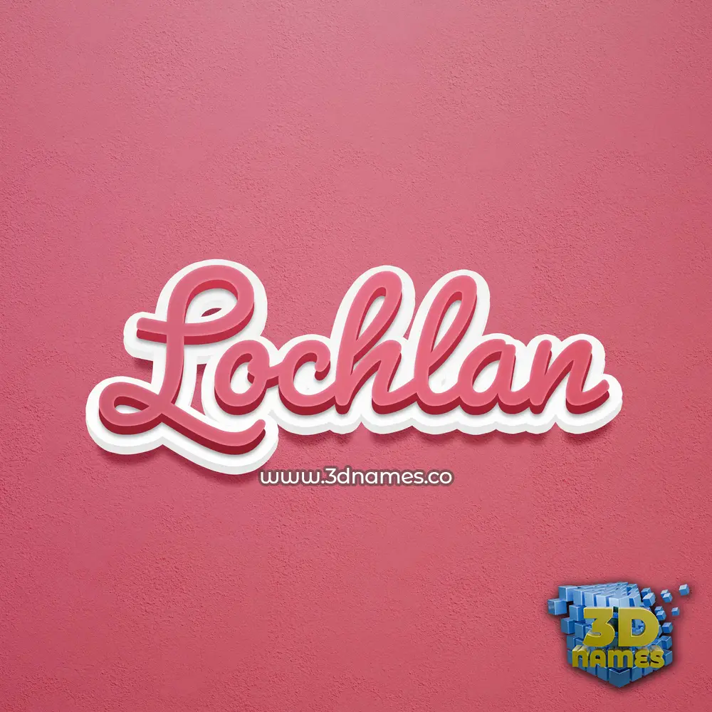 lochlan in Red Scribble style - 3D name wallpaper