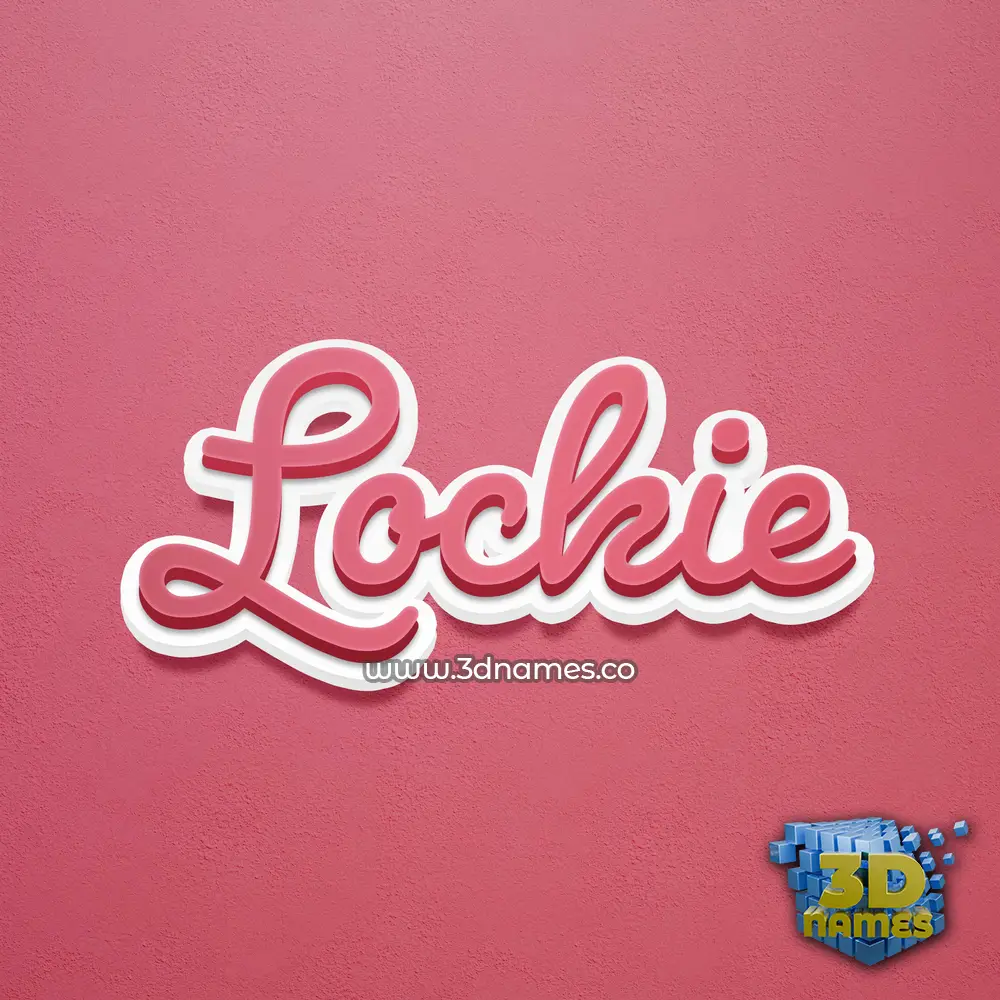 lockie in Red Scribble style - 3D name wallpaper
