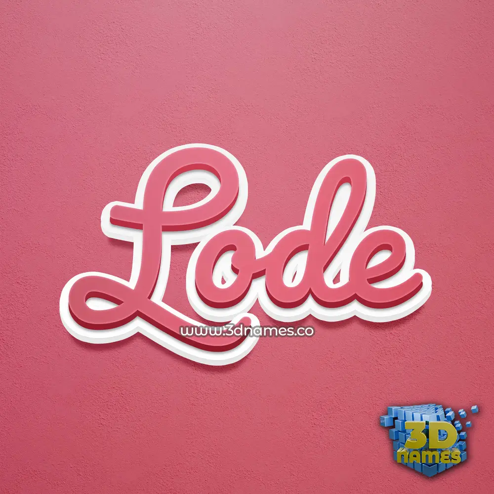 lode in Red Scribble style - 3D name wallpaper