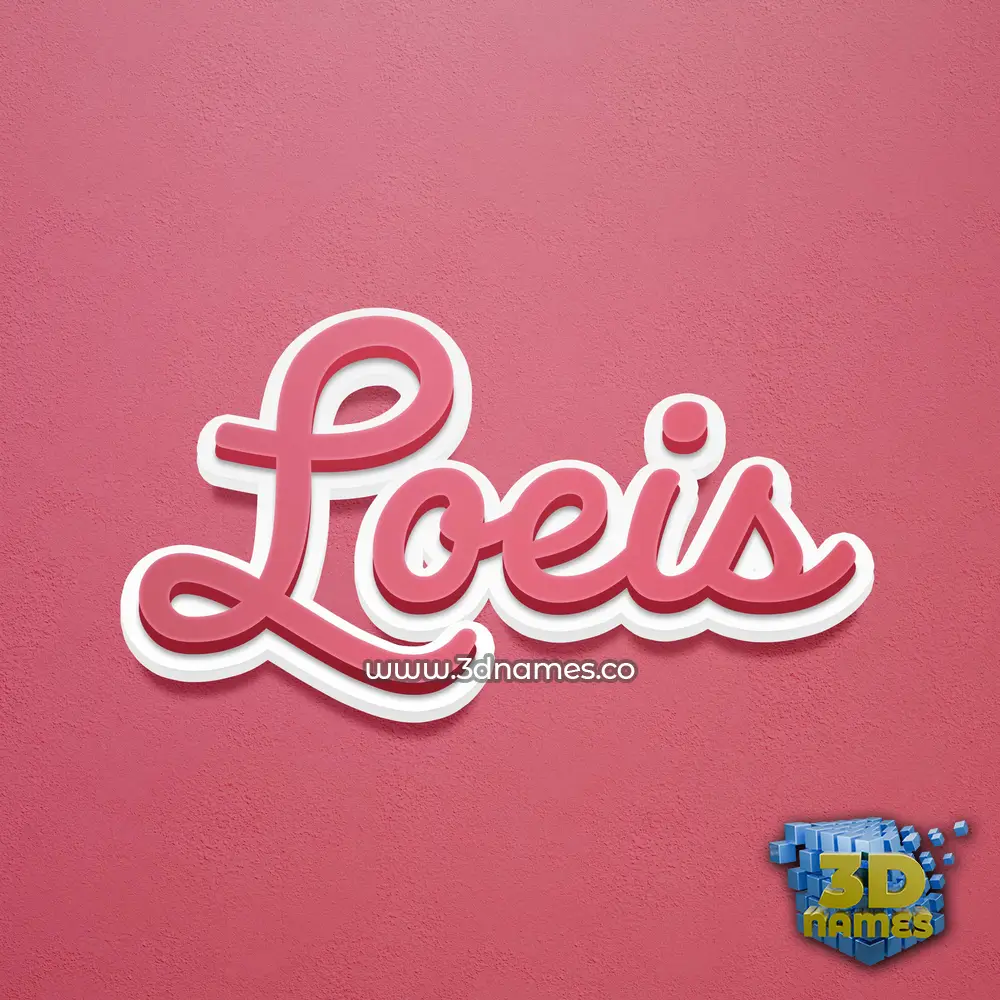 loeis in Red Scribble style - 3D name wallpaper