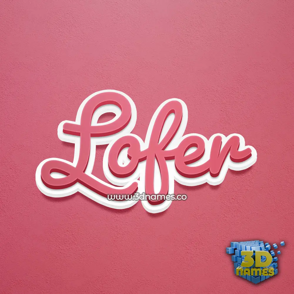 lofer in Red Scribble style - 3D name wallpaper