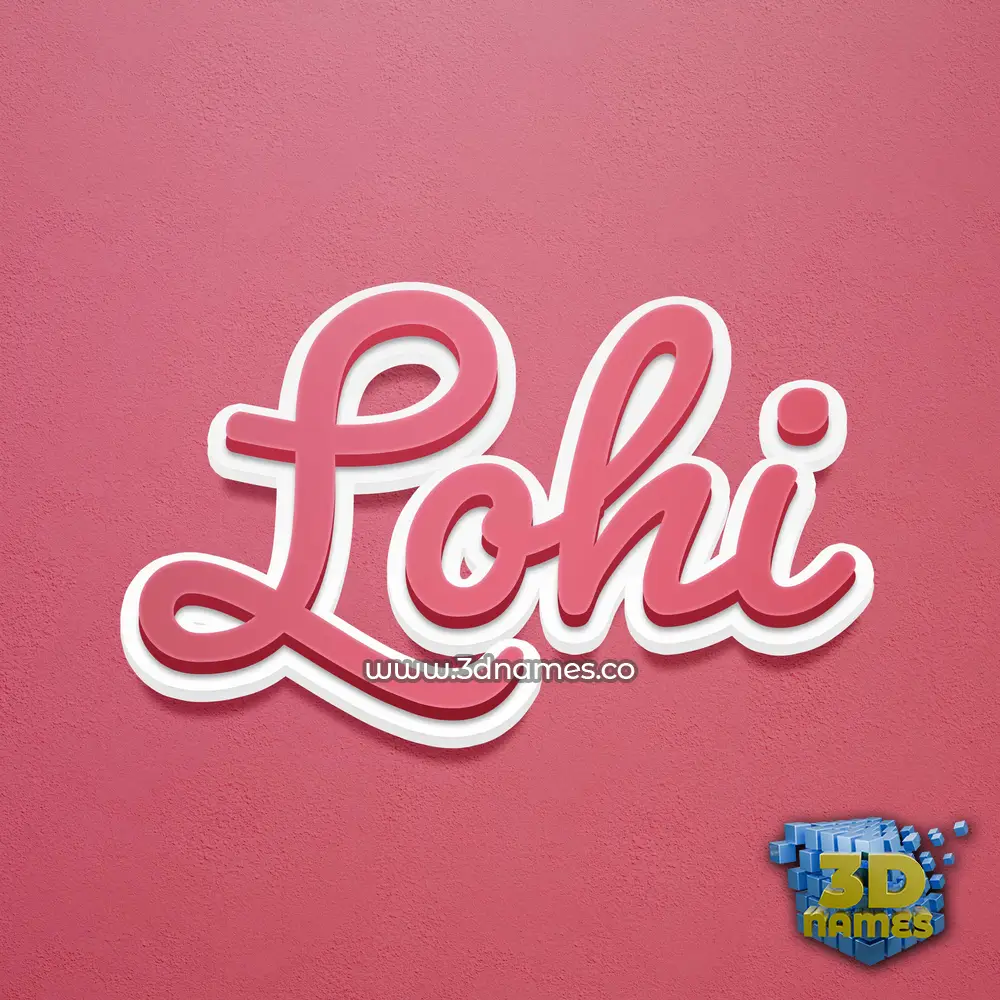 lohi in Red Scribble style - 3D name wallpaper