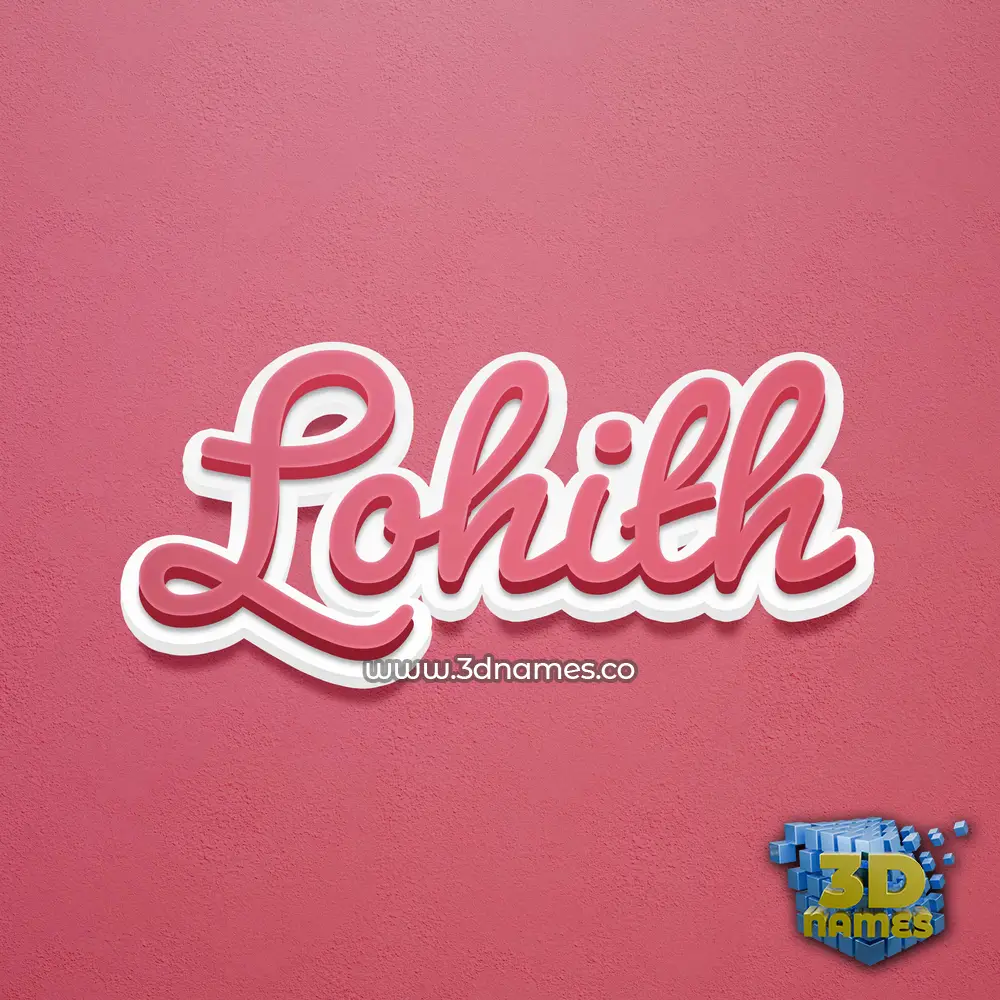 lohith in Red Scribble style - 3D name wallpaper