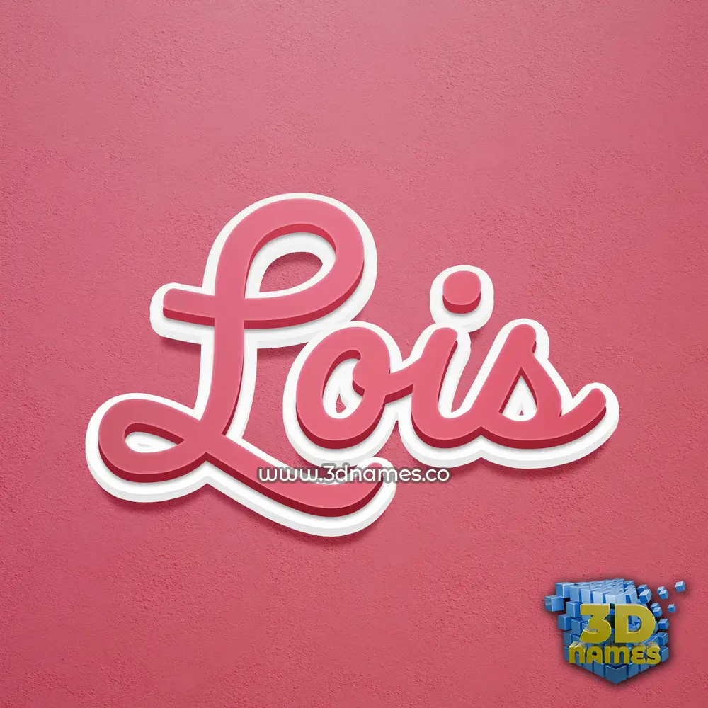 lois in Red Scribble style - 3D name wallpaper