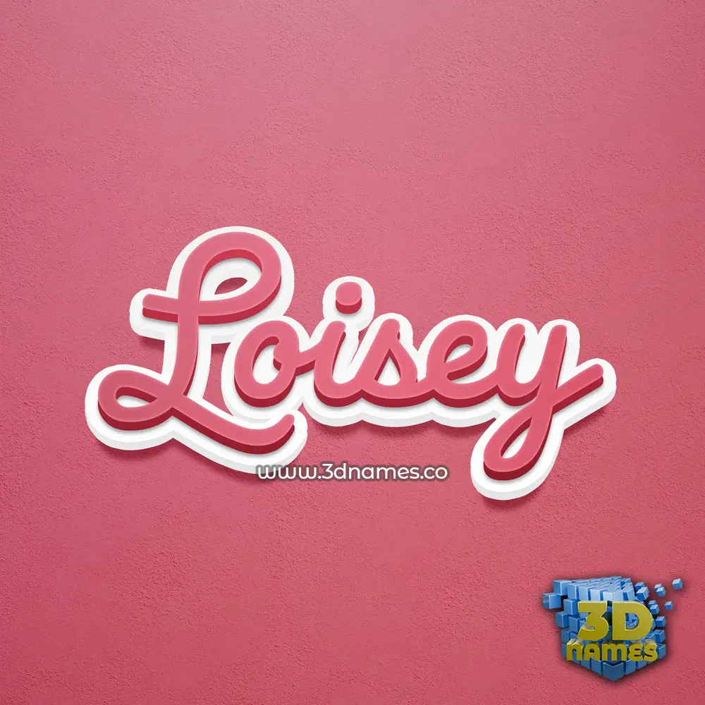 loisey in Red Scribble style - 3D name wallpaper