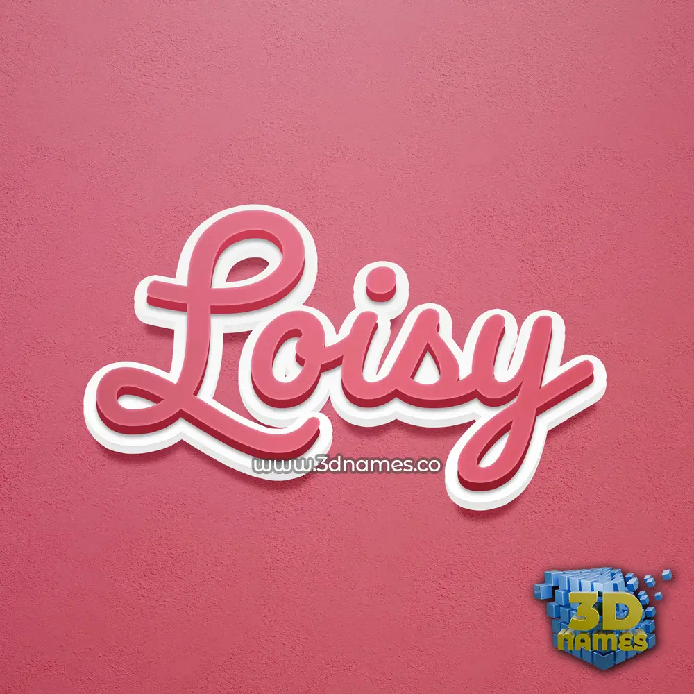 loisy in Red Scribble style - 3D name wallpaper