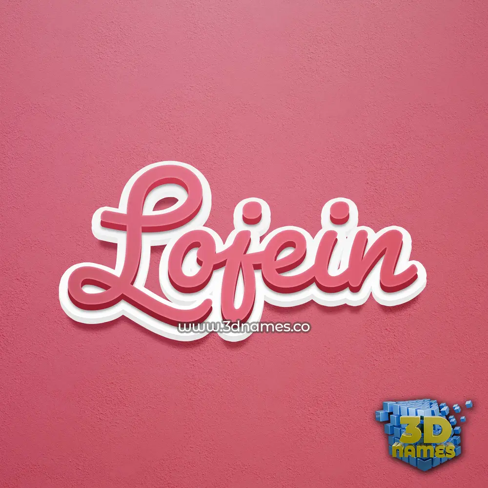 lojein in Red Scribble style - 3D name wallpaper
