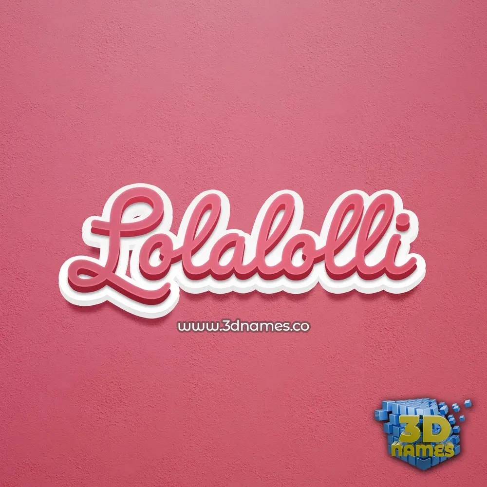 lolalolli in Red Scribble style - 3D name wallpaper