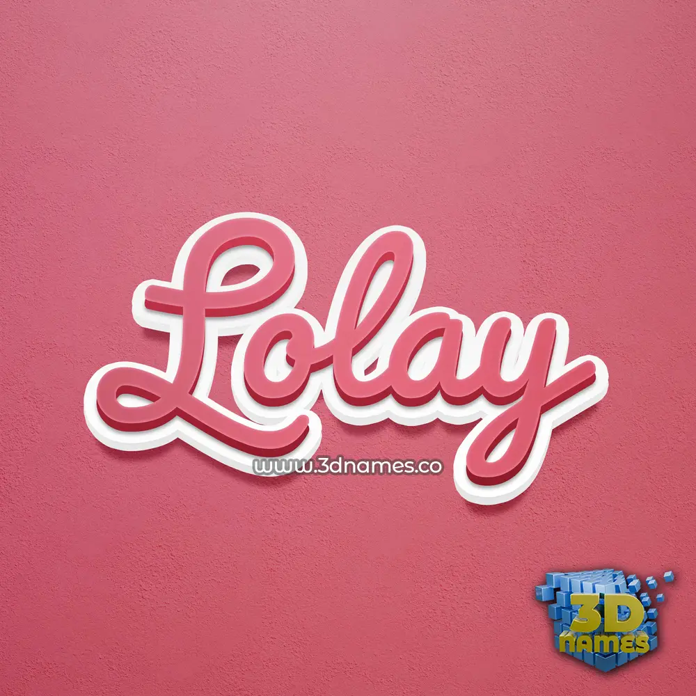 lolay in Red Scribble style - 3D name wallpaper