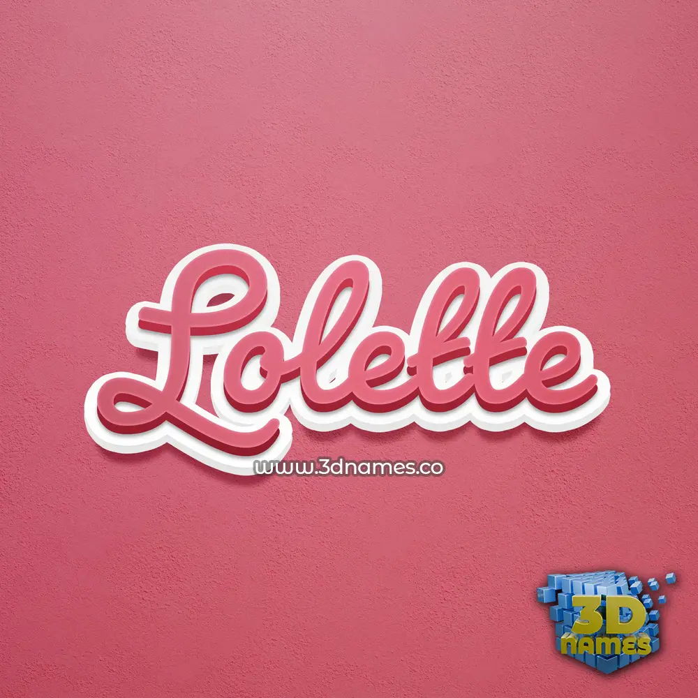 lolette in Red Scribble style - 3D name wallpaper