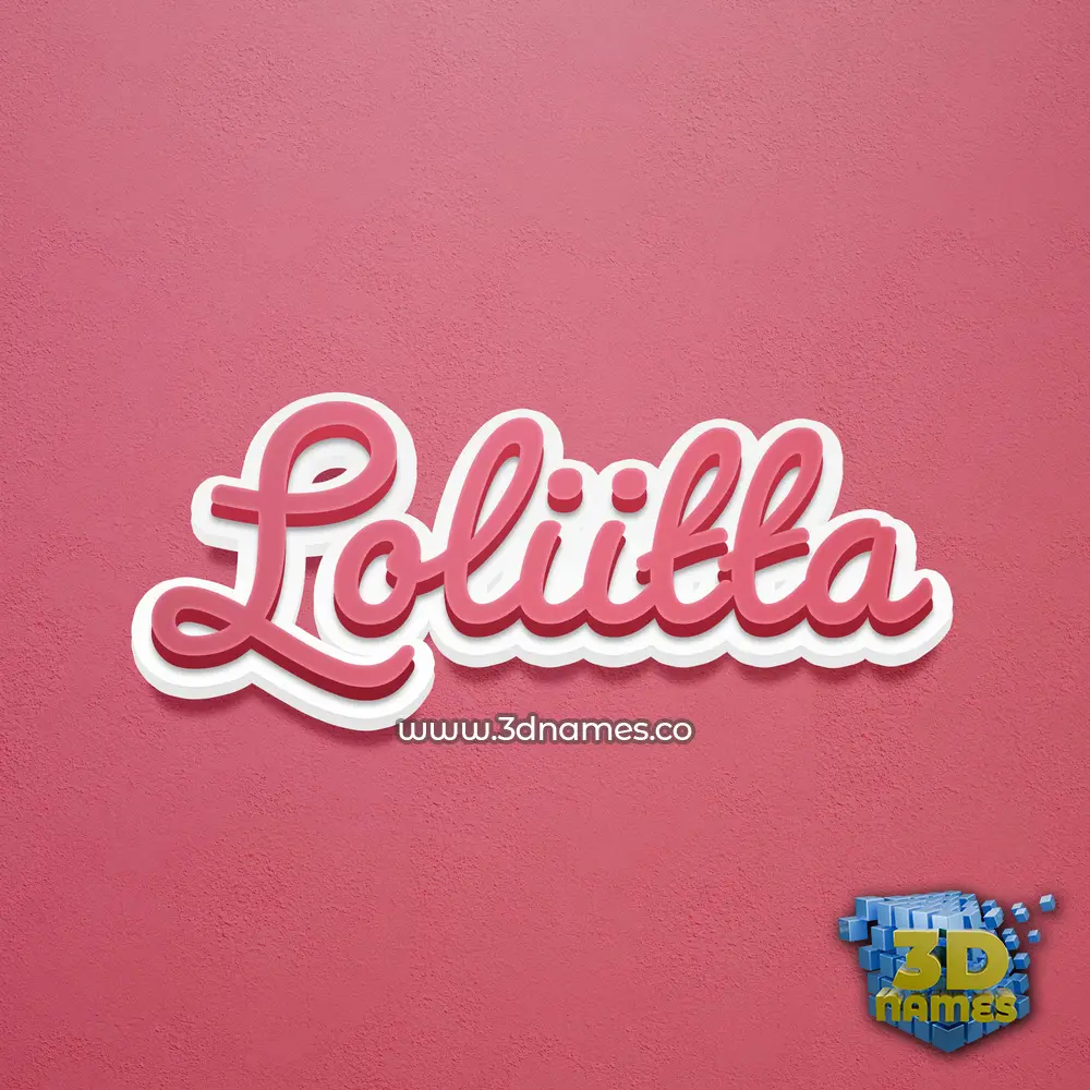 loliitta in Red Scribble style - 3D name wallpaper