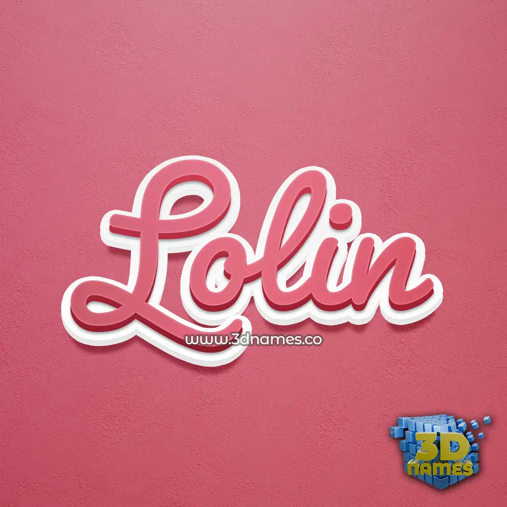 lolin in Red Scribble style - 3D name wallpaper