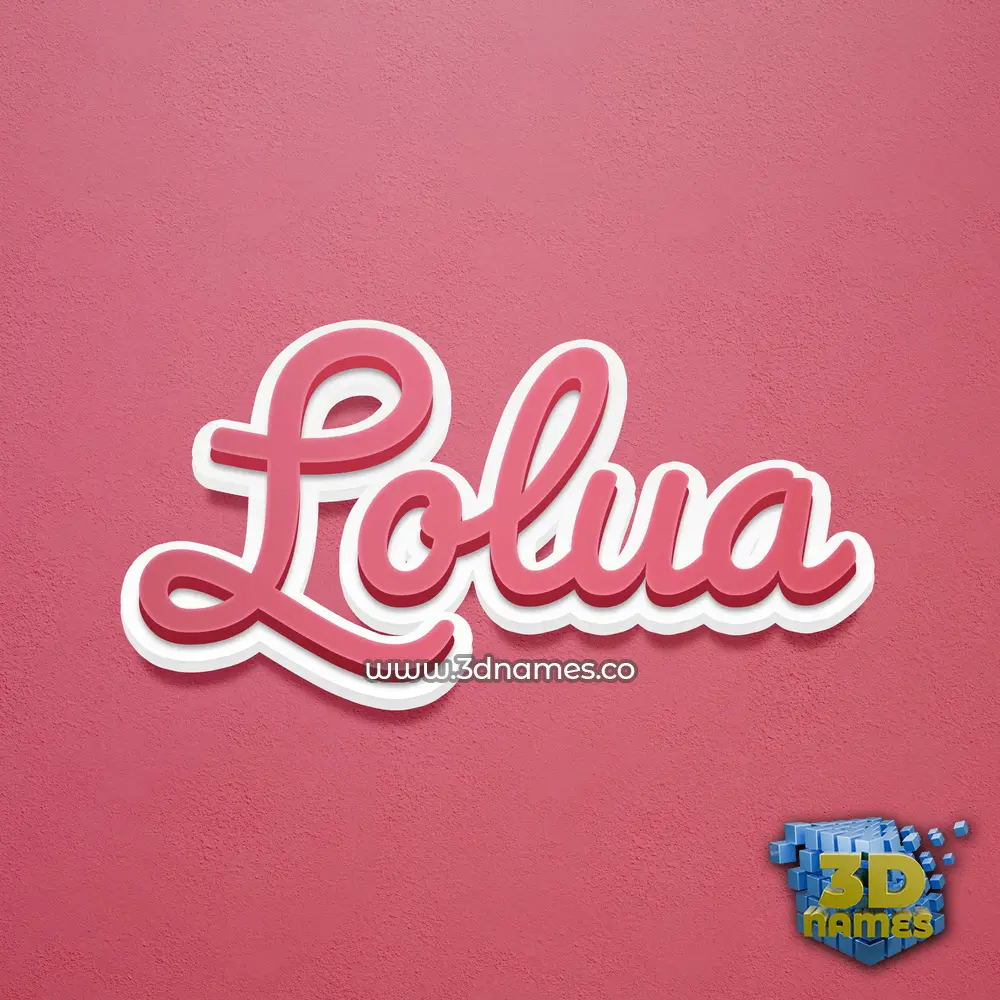 lolua in Red Scribble style - 3D name wallpaper
