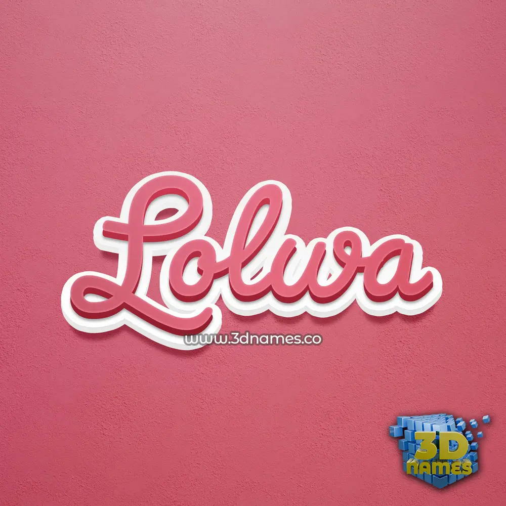 lolwa in Red Scribble style - 3D name wallpaper