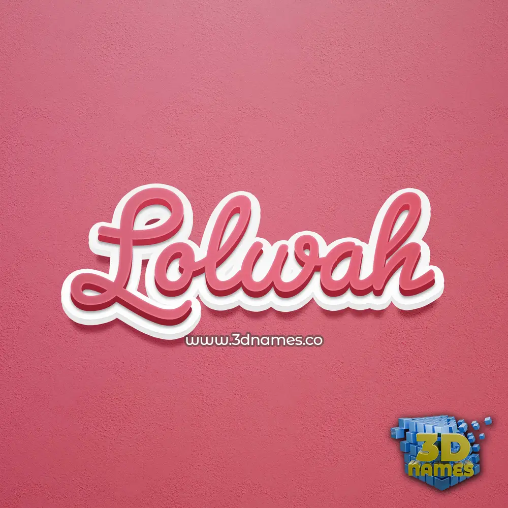 lolwah in Red Scribble style - 3D name wallpaper