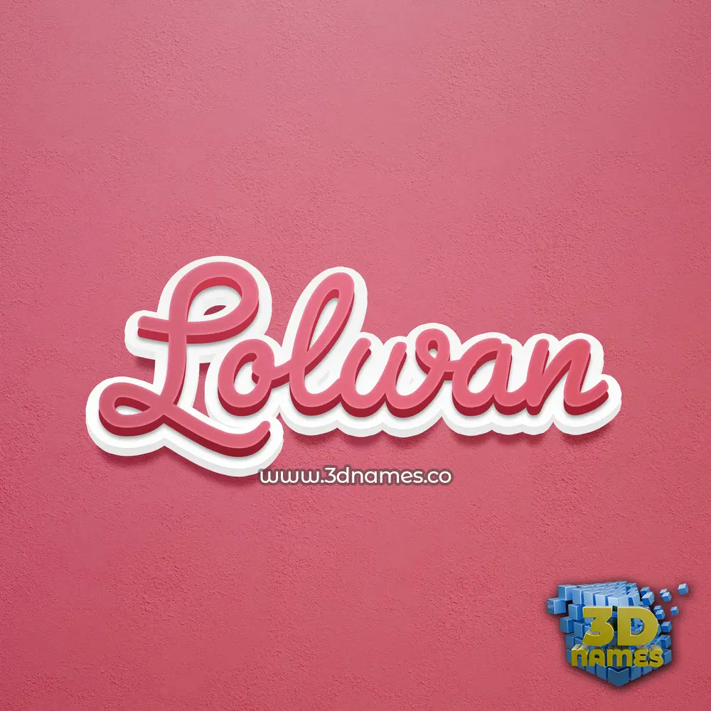 lolwan in Red Scribble style - 3D name wallpaper