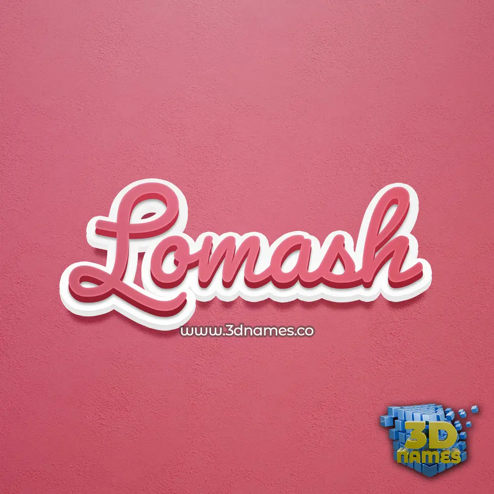 lomash in Red Scribble style - 3D name wallpaper