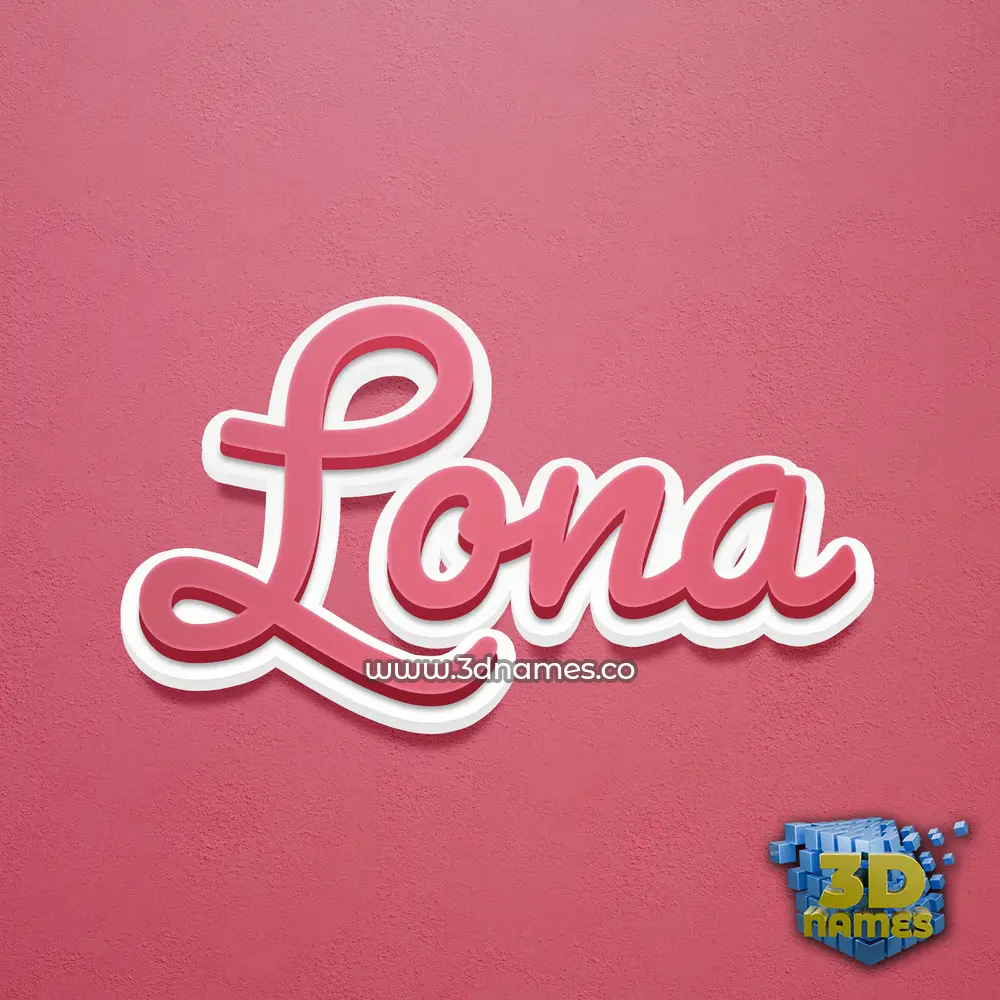 lona in Red Scribble style - 3D name wallpaper