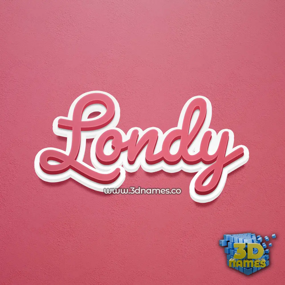 londy in Red Scribble style - 3D name wallpaper