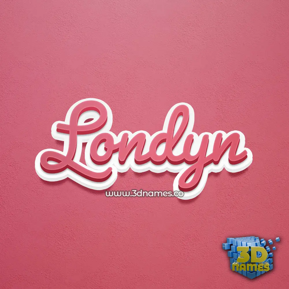 londyn in Red Scribble style - 3D name wallpaper
