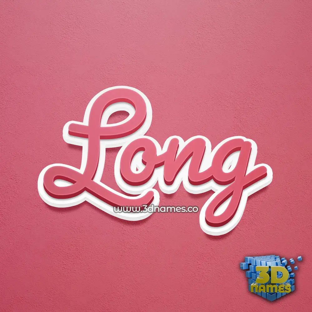 long in Red Scribble style - 3D name wallpaper