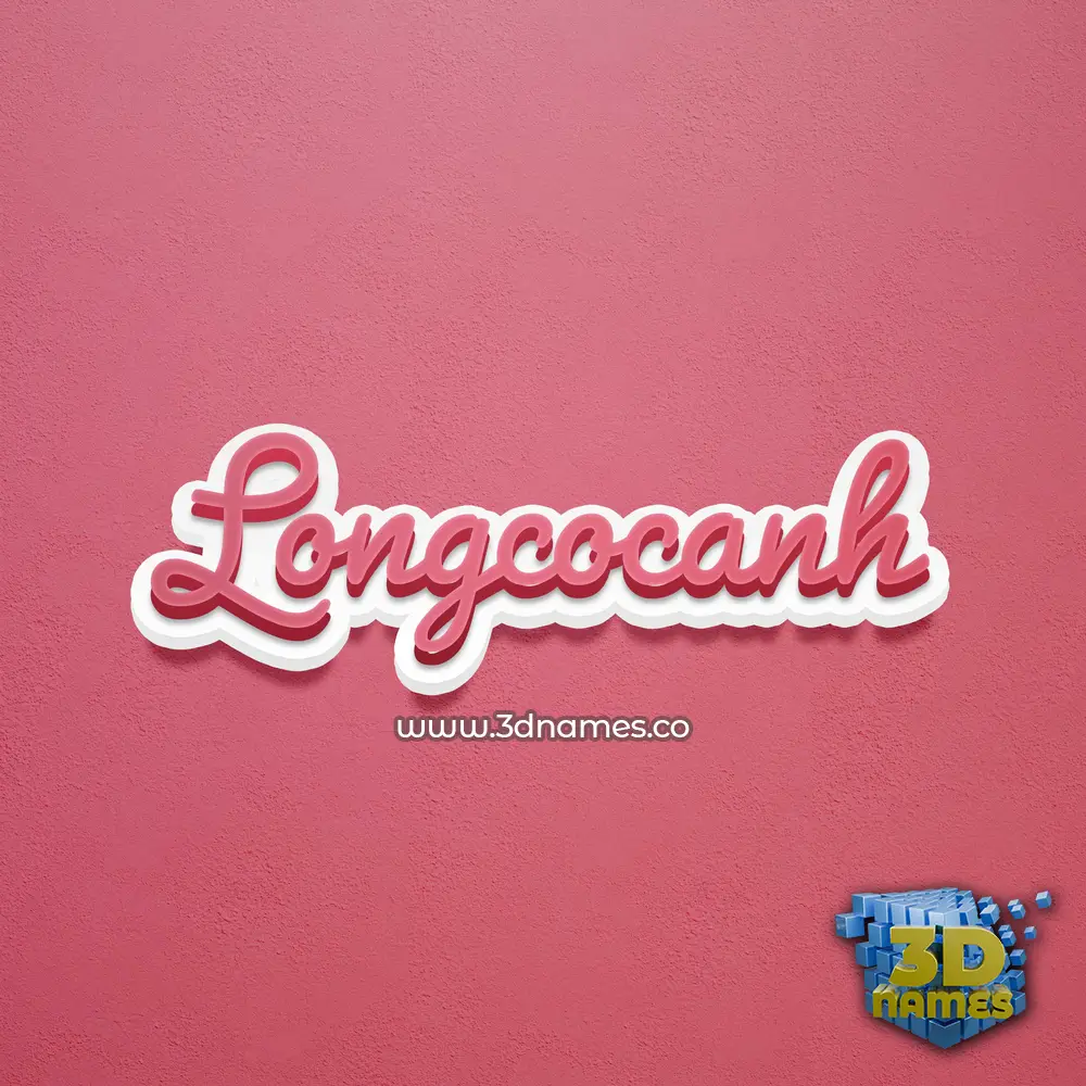 longcocanh in Red Scribble style - 3D name wallpaper