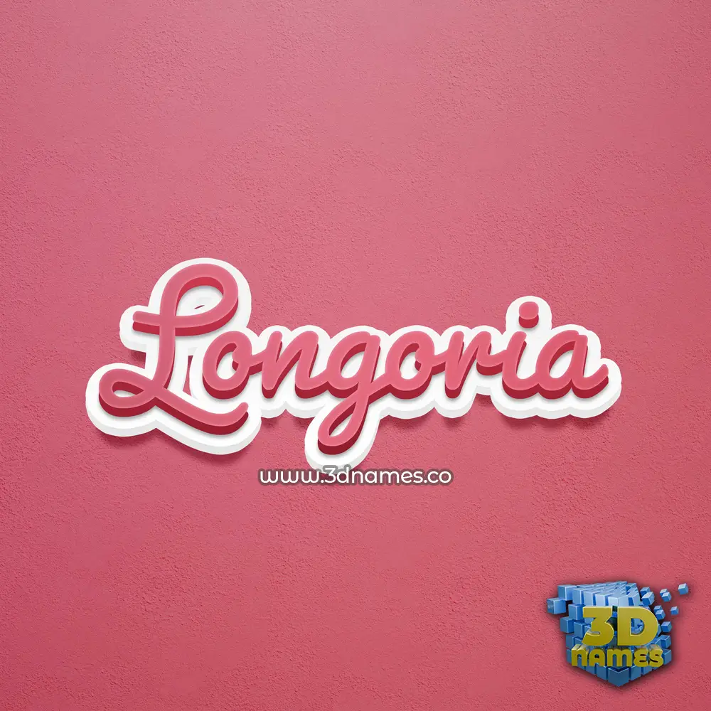 longoria in Red Scribble style - 3D name wallpaper