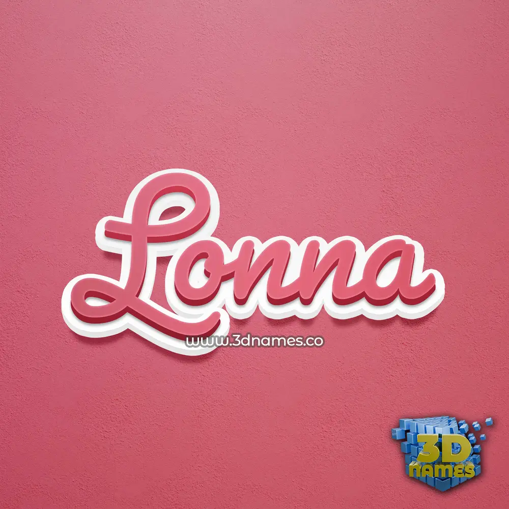 lonna in Red Scribble style - 3D name wallpaper